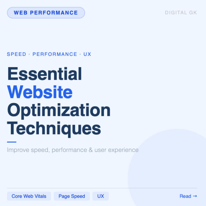 Website Optimization Techniques