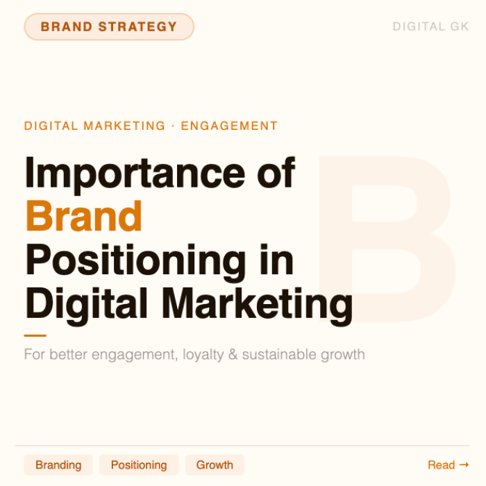 Importance of Brand Positioning